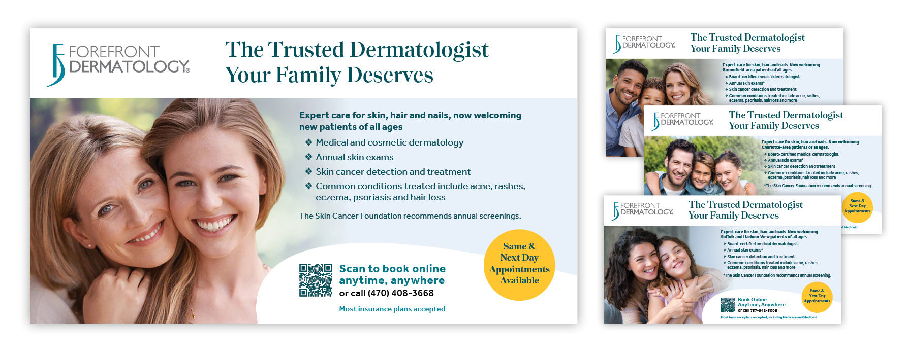 Forefront Dermatology DeNovo Postcard